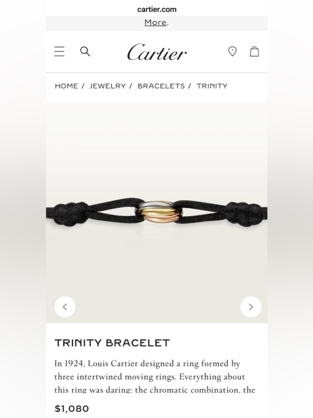 Cartier Trinity Bracelet - Picture 2 of 6